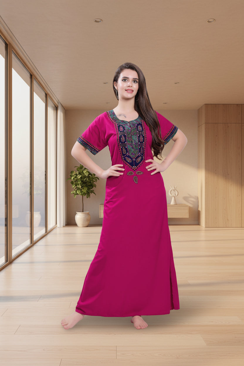 MANGAI Premium KARACHI Embroidery Nighties