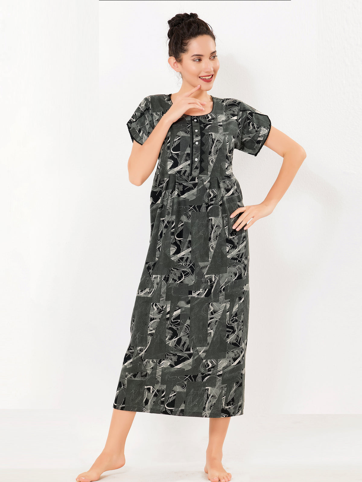 Alpine KURTHI Style Nighties| FancySleeve | Zipless Model | Updated Collection's for Stylish Women AK (H/S)