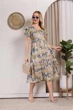 Rayon MAXI FROCK Model Nighties | Fancy Petal Sleeve | Fancy Neck & Side Pocket | Pleated Frock MAXI Style | Trendy Collection's for Stylish Women & Teenage Girl (PSG-H)