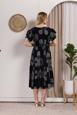 Rayon MAXI FROCK Model Nighties | Fancy Petal Sleeve | Fancy Neck & Side Pocket | Pleated Frock MAXI Style | Trendy Collection's for Stylish Women & Teenage Girl (PSG-H)