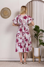 Rayon MAXI FROCK Model Nighties | Fancy Petal Sleeve | Fancy Neck & Side Pocket | Pleated Frock MAXI Style | Trendy Collection's for Stylish Women & Teenage Girl (PSG-H)