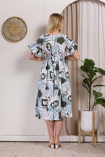 Rayon MAXI FROCK Model Nighties | Fancy Petal Sleeve | Fancy Neck & Side Pocket | Pleated Frock MAXI Style | Trendy Collection's for Stylish Women & Teenage Girl (PSG-H)