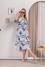 Rayon MAXI FROCK Model Nighties | Fancy Petal Sleeve | Fancy Neck & Side Pocket | Pleated Frock MAXI Style | Trendy Collection's for Stylish Women & Teenage Girl (PSG-H)