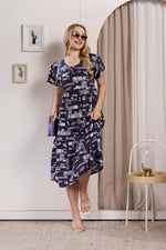 Rayon MAXI FROCK Model Nighties | Fancy Petal Sleeve | Fancy Neck & Side Pocket | Pleated Frock MAXI Style | Trendy Collection's for Stylish Women & Teenage Girl (PSG-H)