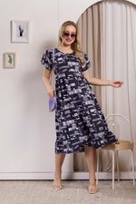 Rayon MAXI FROCK Model Nighties | Fancy Petal Sleeve | Fancy Neck & Side Pocket | Pleated Frock MAXI Style | Trendy Collection's for Stylish Women & Teenage Girl (PSG-H)