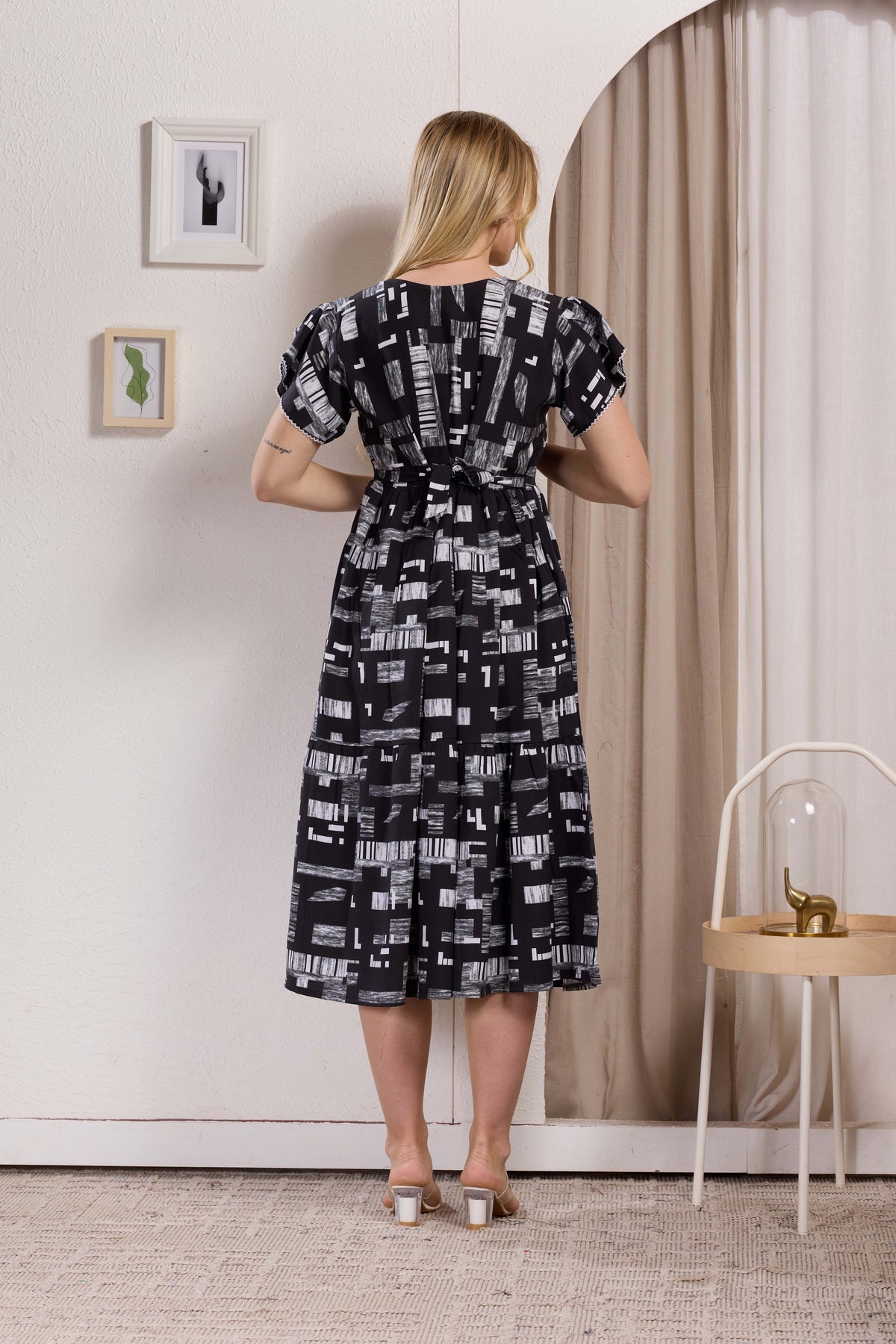 Rayon MAXI FROCK Model Nighties | Fancy Petal Sleeve | Fancy Neck & Side Pocket | Pleated Frock MAXI Style | Trendy Collection's for Stylish Women & Teenage Girl (PSG-H)