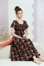 ALPINE Smocking Nighty | Beautiful Pleated Design | Side Pocket | Stylish Nighty for Trendy Women's | Your Perfect Nightwear Collection's (SAP)