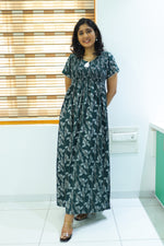 ALPINE Free Size Smocking Nighty | Beautiful Pleated Design | Side Pocket | Elastic Stretchable Model | Stylish Nighty for Trendy Women's(ALS-FS)