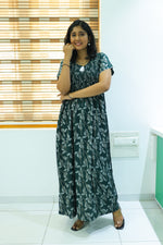 ALPINE Free Size Smocking Nighty | Beautiful Pleated Design | Side Pocket | Elastic Stretchable Model | Stylish Nighty for Trendy Women's(ALS-FS)