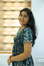 ALPINE Free Size Smocking Nighty | Beautiful Pleated Design | Side Pocket | Elastic Stretchable Model | Stylish Nighty for Trendy Women's(ALS-FS)