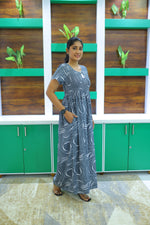 ALPINE Free Size Smocking Nighty | Beautiful Pleated Design | Side Pocket | Elastic Stretchable Model | Stylish Nighty for Trendy Women's(ALS-FS)