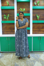 ALPINE Free Size Smocking Nighty | Beautiful Pleated Design | Side Pocket | Elastic Stretchable Model | Stylish Nighty for Trendy Women's(ALS-FS)