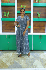 ALPINE Free Size Smocking Nighty | Beautiful Pleated Design | Side Pocket | Elastic Stretchable Model | Stylish Nighty for Trendy Women's(ALS-FS)