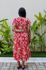 Rayon Colourful Foil Printing Gathering Frock Model Nighties | Side Pocket and Gathering Front Rope | Fancy Sleeve & Maxi Frock Nightwear for Stylish Women's (FGF)