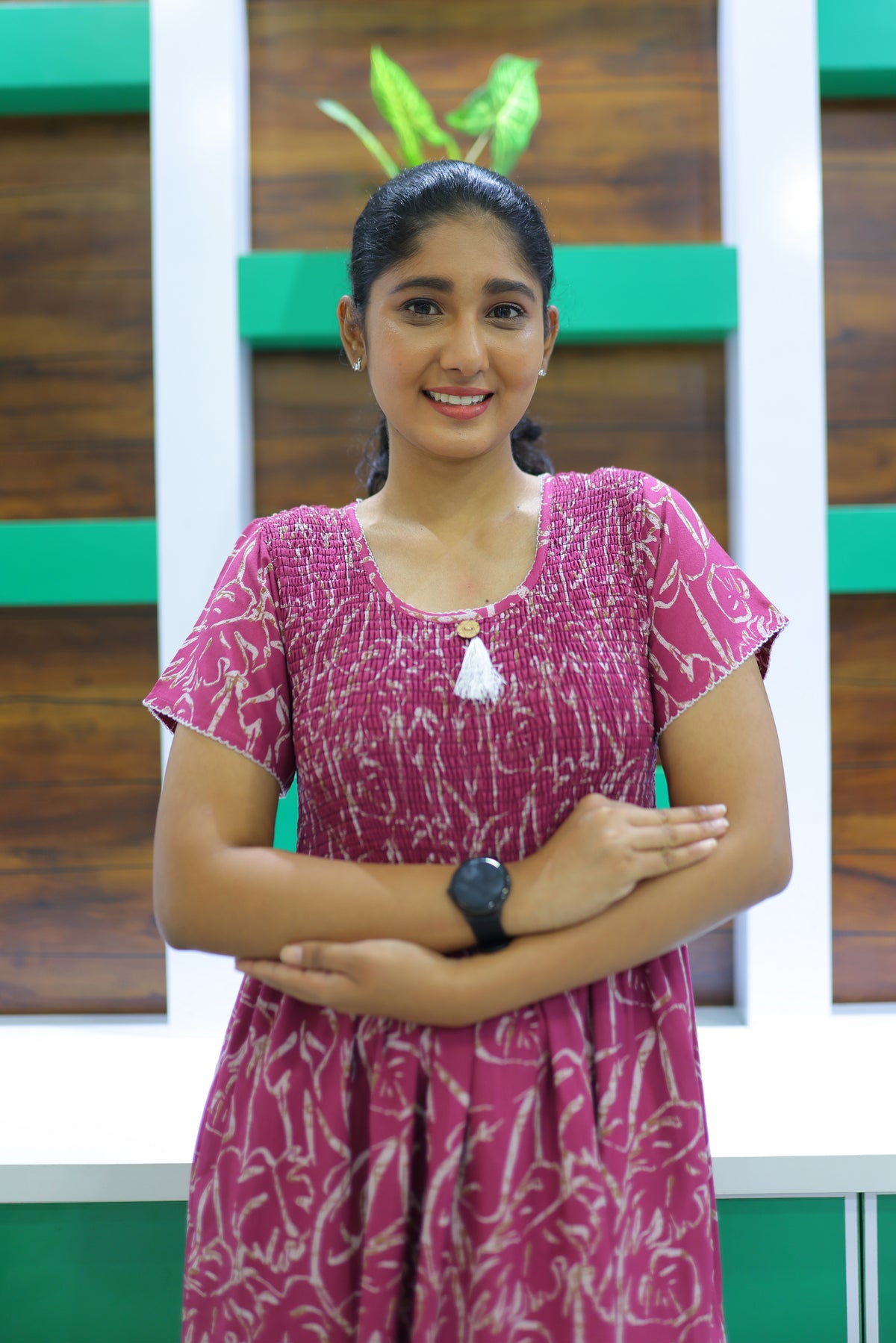 ALPINE Free Size Smocking Nighty | Beautiful Pleated Design | Side Pocket | Elastic Stretchable Model | Stylish Nighty for Trendy Women's(ALS-FS)