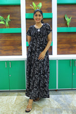 ALPINE Free Size Smocking Nighty | Beautiful Pleated Design | Side Pocket | Elastic Stretchable Model | Stylish Nighty for Trendy Women's(ALS-FS)