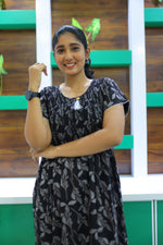 ALPINE Free Size Smocking Nighty | Beautiful Pleated Design | Side Pocket | Elastic Stretchable Model | Stylish Nighty for Trendy Women's(ALS-FS)