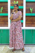 ALPINE Free Size Smocking Nighty | Beautiful Pleated Design | Side Pocket | Elastic Stretchable Model | Stylish Nighty for Trendy Women's (ALS-FS)