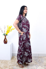 MANGAI New Regular Fit Cotton Printed Nighties - All Over Printed Stylish Nightwear for Stylish Women | Side Cut Pocket | Beautiful Nighties for Stylish Women's | Colourful Printed Cotton Nighties (SLB)