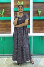 ALPINE Free Size Smocking Nighty | Beautiful Pleated Design | Side Pocket | Elastic Stretchable Model | Stylish Nighty for Trendy Women's(ALS-FS)