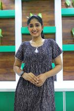 ALPINE Free Size Smocking Nighty | Beautiful Pleated Design | Side Pocket | Elastic Stretchable Model | Stylish Nighty for Trendy Women's(ALS-FS)