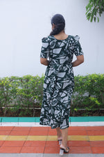 Rayon Colourful Foil Printing Gathering Frock Model Nighties | Side Pocket and Gathering Front Rope | Fancy Sleeve & Maxi Frock Nightwear for Stylish Women's (FGF)
