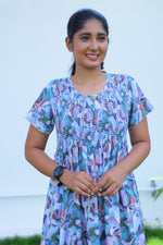 ALPINE Free Size Smocking Nighty | Beautiful Pleated Design | Side Pocket | Elastic Stretchable Model | Stylish Nighty for Trendy Women's (ALS-FS)