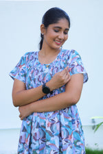 ALPINE Free Size Smocking Nighty | Beautiful Pleated Design | Side Pocket | Elastic Stretchable Model | Stylish Nighty for Trendy Women's (ALS-FS)