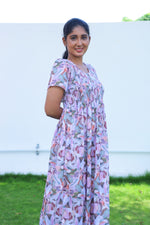 ALPINE Free Size Smocking Nighty | Beautiful Pleated Design | Side Pocket | Elastic Stretchable Model | Stylish Nighty for Trendy Women's (ALS-FS)