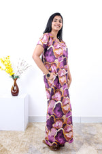 MANGAI New Regular Fit Cotton Printed Nighties - All Over Printed Stylish Nightwear for Stylish Women | Side Cut Pocket | Beautiful Nighties for Stylish Women's | Colourful Printed Cotton Nighties (SLB)