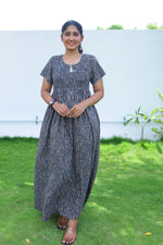 ALPINE Free Size Smocking Nighty | Beautiful Pleated Design | Side Pocket | Elastic Stretchable Model | Stylish Nighty for Trendy Women's(ALS-FS)