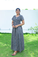 ALPINE Free Size Smocking Nighty | Beautiful Pleated Design | Side Pocket | Elastic Stretchable Model | Stylish Nighty for Trendy Women's(ALS-FS)