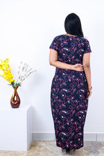 MANGAI New Regular Fit Cotton Printed Nighties - All Over Printed Stylish Nightwear for Stylish Women | Side Cut Pocket | Beautiful Nighties for Stylish Women's | Colourful Printed Cotton Nighties (SLB)