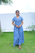 ALPINE Free Size Smocking Nighty | Beautiful Pleated Design | Side Pocket | Elastic Stretchable Model | Stylish Nighty for Trendy Women's(ALS-FS)