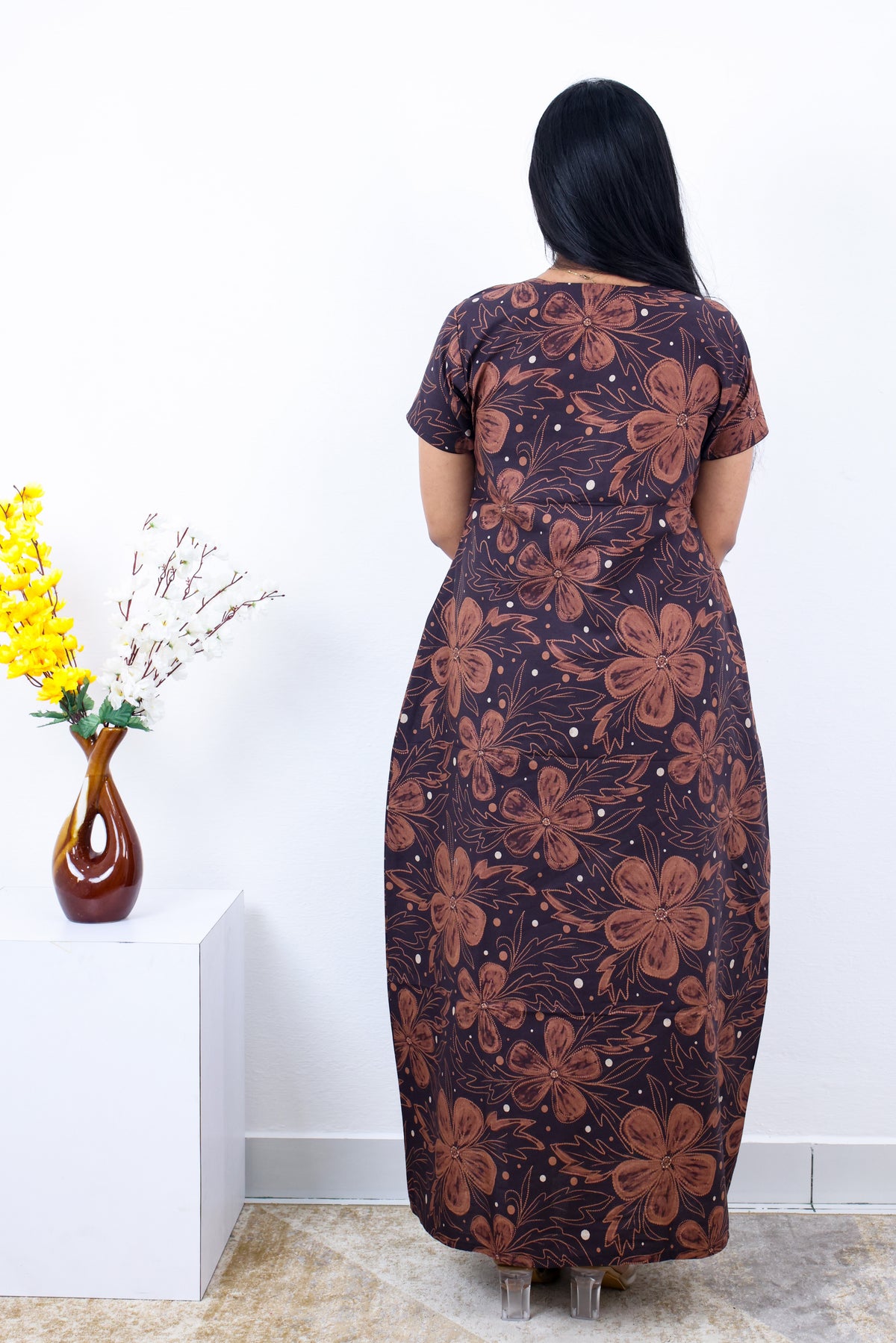 MANGAI New Regular Fit Cotton Printed Nighties - All Over Printed Stylish Nightwear for Stylish Women | Side Cut Pocket | Beautiful Nighties for Stylish Women's | Colourful Printed Cotton Nighties (SLB)