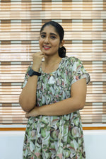 ALPINE Free Size Smocking Nighty | Beautiful Pleated Design | Side Pocket | Elastic Stretchable Model | Stylish Nighty for Trendy Women's (ALS-FS)