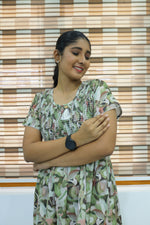 ALPINE Free Size Smocking Nighty | Beautiful Pleated Design | Side Pocket | Elastic Stretchable Model | Stylish Nighty for Trendy Women's (ALS-FS)