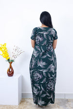 MANGAI New Regular Fit Cotton Printed Nighties - All Over Printed Stylish Nightwear for Stylish Women | Side Cut Pocket | Beautiful Nighties for Stylish Women's | Colourful Printed Cotton Nighties (SLB)