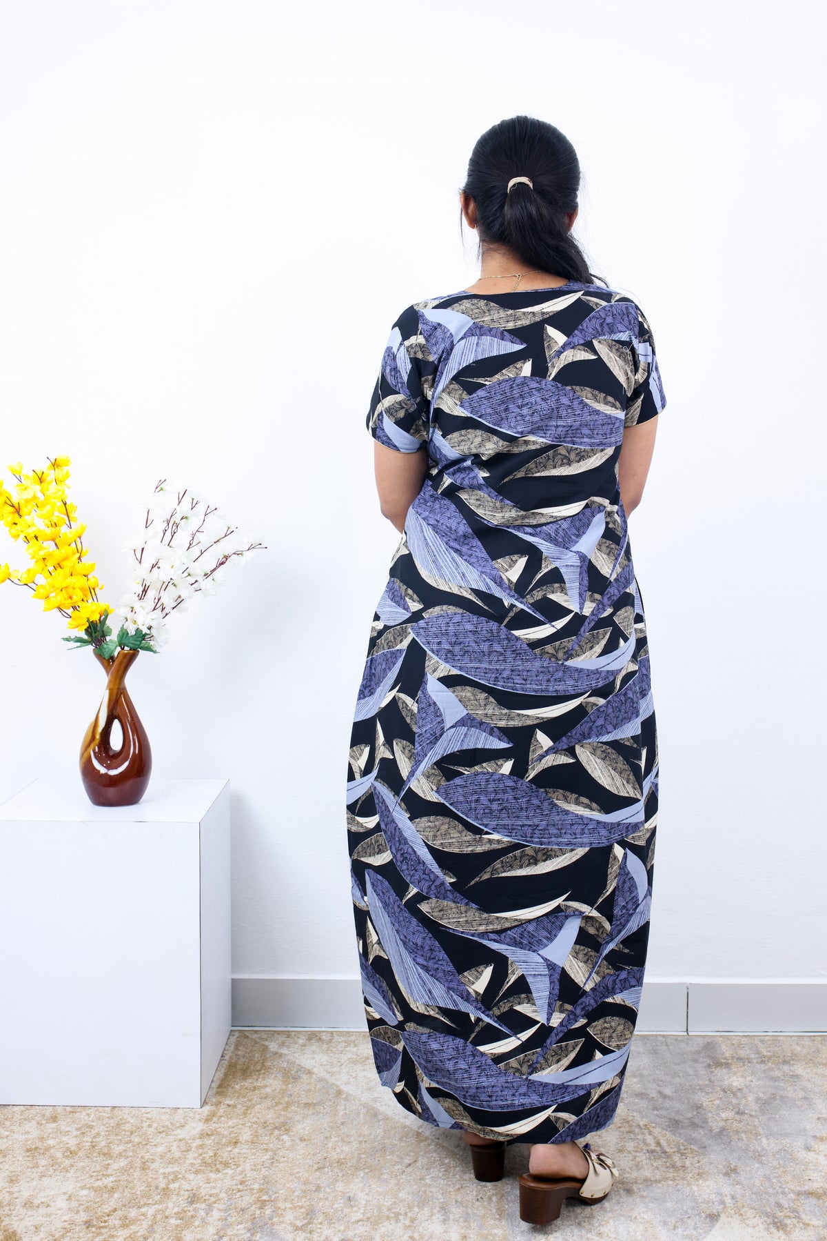 MANGAI New Regular Fit Cotton Printed Nighties - All Over Printed Stylish Nightwear for Stylish Women | Side Cut Pocket | Beautiful Nighties for Stylish Women's | Colourful Printed Cotton Nighties (SLB)