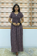 ALPINE Free Size Smocking Nighty | Beautiful Pleated Design | Side Pocket | Elastic Stretchable Model | Stylish Nighty for Trendy Women's(ALS-FS)