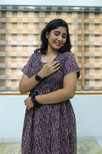 ALPINE Free Size Smocking Nighty | Beautiful Pleated Design | Side Pocket | Elastic Stretchable Model | Stylish Nighty for Trendy Women's(ALS-FS)