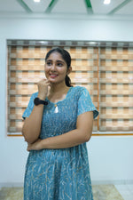 ALPINE Free Size Smocking Nighty | Beautiful Pleated Design | Side Pocket | Elastic Stretchable Model | Stylish Nighty for Trendy Women's(ALS-FS)