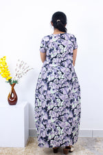 MANGAI New Regular Fit Cotton Printed Nighties - All Over Printed Stylish Nightwear for Stylish Women | Side Cut Pocket | Beautiful Nighties for Stylish Women's | Colourful Printed Cotton Nighties (SLB)