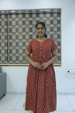 Cotton Gathering Frock for Summer Arrivals | Side Pocket | Elegant Casual Night Wear for Trendy Women's (FKC)