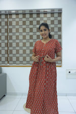 Cotton Gathering Frock for Summer Arrivals | Side Pocket | Elegant Casual Night Wear for Trendy Women's (FKC)