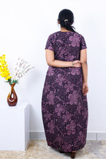 MANGAI New Regular Fit Cotton Printed Nighties - All Over Printed Stylish Nightwear for Stylish Women | Side Cut Pocket | Beautiful Nighties for Stylish Women's | Colourful Printed Cotton Nighties (SLB)