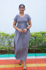 New Smocking Nighty | Stretchable Elastic Type | Beautiful Pleated Model | Side Pocket | Stylish Nighty for Stylish Women's (OM-RAH)
