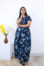 MANGAI New Regular Fit Cotton Printed Nighties - All Over Printed Stylish Nightwear for Stylish Women | Side Cut Pocket | Beautiful Nighties for Stylish Women's | Colourful Printed Cotton Nighties (SLB)