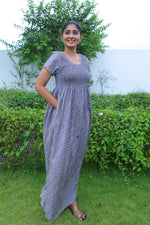 New Smocking Nighty | Stretchable Elastic Type | Beautiful Pleated Model | Side Pocket | Stylish Nighty for Stylish Women's (OM-RAH)