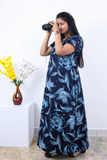 MANGAI New Regular Fit Cotton Printed Nighties - All Over Printed Stylish Nightwear for Stylish Women | Side Cut Pocket | Beautiful Nighties for Stylish Women's | Colourful Printed Cotton Nighties (SLB)